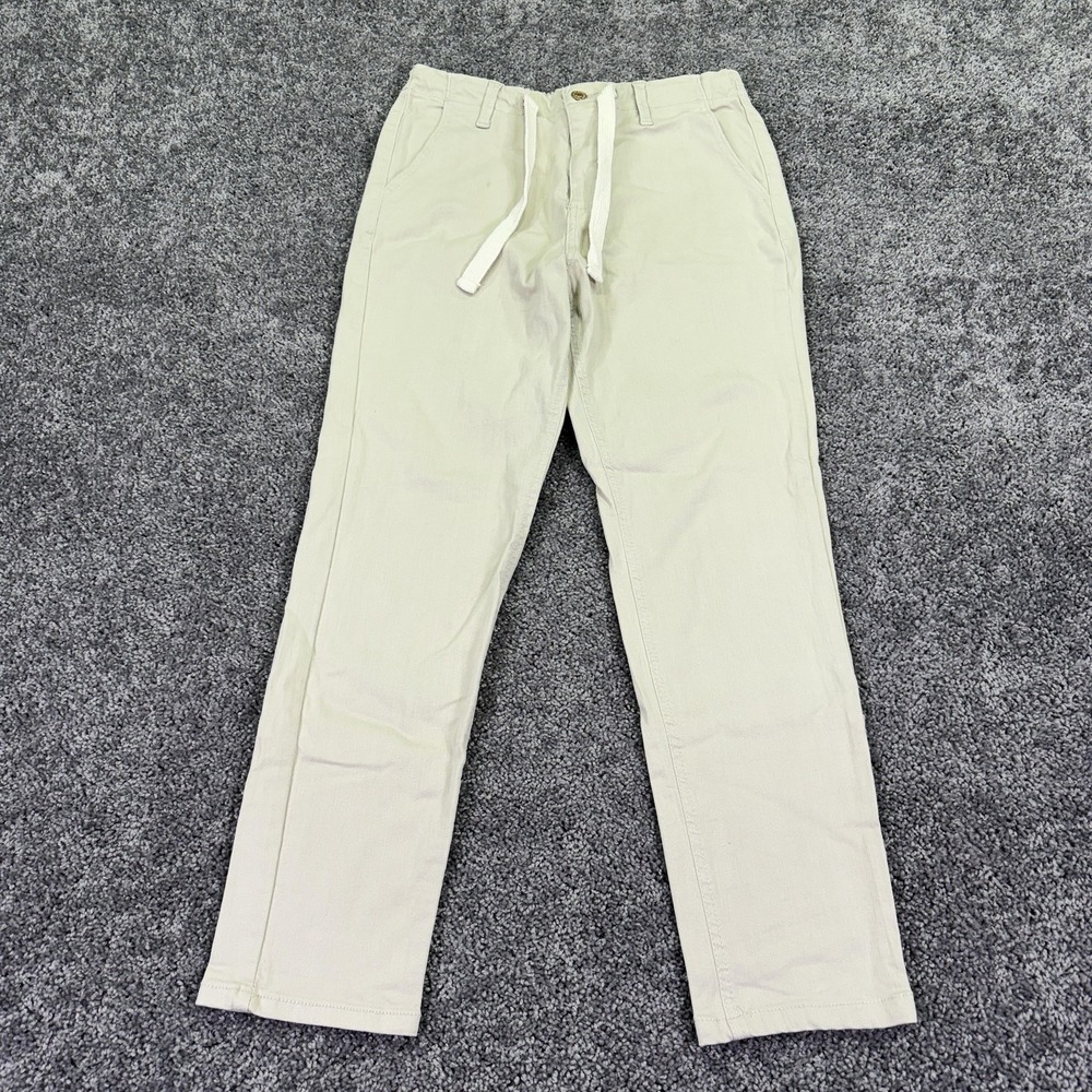 Kensie Pants Womens 4/27 Beige Girlfriend Drawstring Stretch Casual City Work